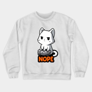 Cat playing games Crewneck Sweatshirt